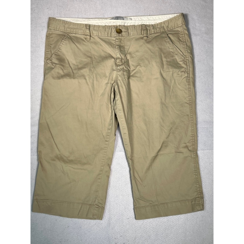 Old Navy Capri Pants Womens 14 Khaki Tan Excellent